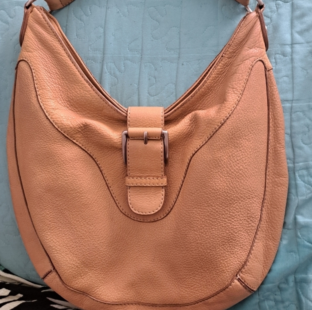 Tan Leather Hobo Bag